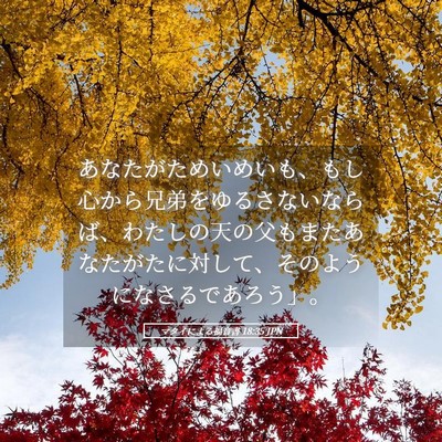 Picture 05 - マタイによる福音書 18:35 JPN - あなたがためいめいも、もし心から - Bible Verse Picture