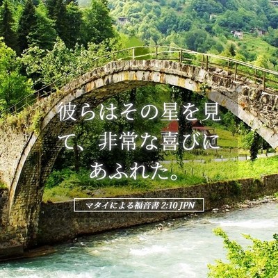 Picture 05 - マタイによる福音書 2:10 JPN - 彼らはその星を見て、非常な喜びに - Bible Verse Picture