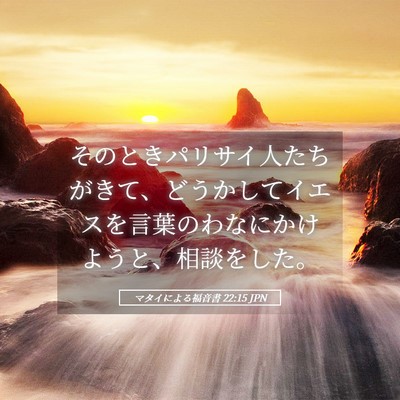 Picture 05 - マタイによる福音書 22:15 JPN - そのときパリサイ人たちがきて、ど - Bible Verse Picture