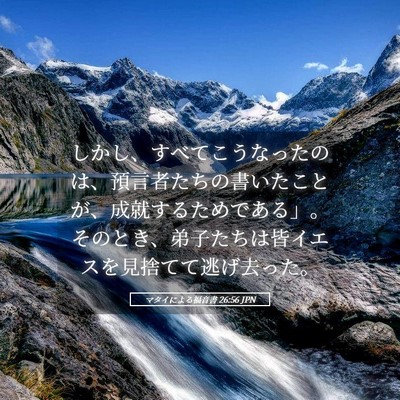 Picture 05 - マタイによる福音書 26:56 JPN - しかし、すべてこうなったのは、預 - Bible Verse Picture