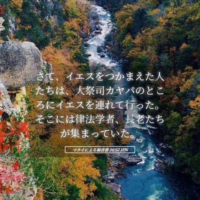 Picture 05 - マタイによる福音書 26:57 JPN - さて、イエスをつかまえた人たちは - Bible Verse Picture