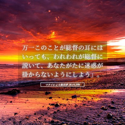 Picture 05 - マタイによる福音書 28:14 JPN - 万一このことが総督の耳にはいって - Bible Verse Picture