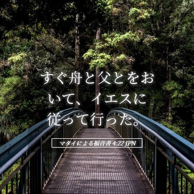 Picture 05 - マタイによる福音書 4:22 JPN - すぐ舟と父とをおいて、イエスに従 - Bible Verse Picture