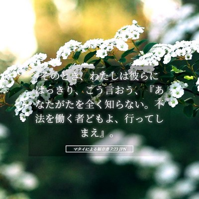 Picture 05 - マタイによる福音書 7:23 JPN - そのとき、わたしは彼らにはっきり - Bible Verse Picture