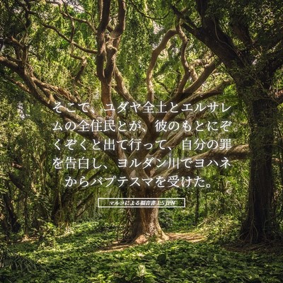 Picture 05 - マルコによる福音書 1:5 JPN - そこで、ユダヤ全土とエルサレムの - Bible Verse Picture