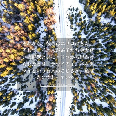 Picture 05 - マルコによる福音書 10:46 JPN - それから、彼らはエリコにきた。そ - Bible Verse Picture