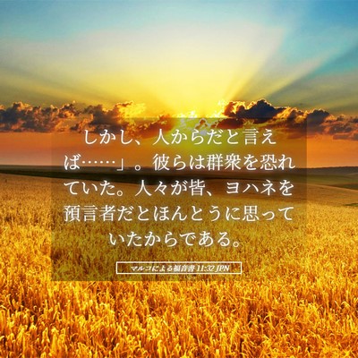Picture 05 - マルコによる福音書 11:32 JPN - しかし、人からだと言えば……」。 - Bible Verse Picture