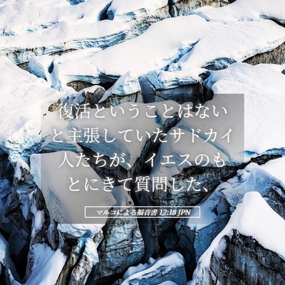 Picture 05 - マルコによる福音書 12:18 JPN - 復活ということはないと主張してい - Bible Verse Picture