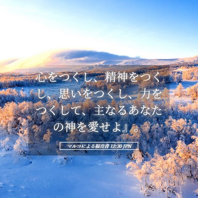 Picture 05 - マルコによる福音書 12:30 JPN - 心をつくし、精神をつくし、思いを - Bible Verse Picture