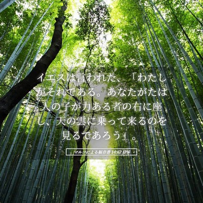 Picture 05 - マルコによる福音書 14:62 JPN - イエスは言われた、「わたしがそれ - Bible Verse Picture