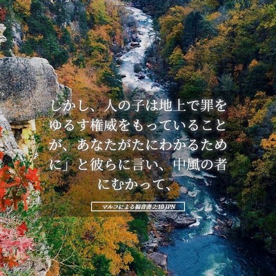 Picture 05 - マルコによる福音書 2:10 JPN - しかし、人の子は地上で罪をゆるす - Bible Verse Picture