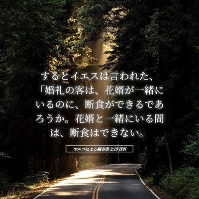 Picture 05 - マルコによる福音書 2:19 JPN - するとイエスは言われた、「婚礼の - Bible Verse Picture