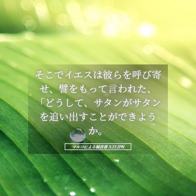 Picture 05 - マルコによる福音書 3:23 JPN - そこでイエスは彼らを呼び寄せ、譬 - Bible Verse Picture