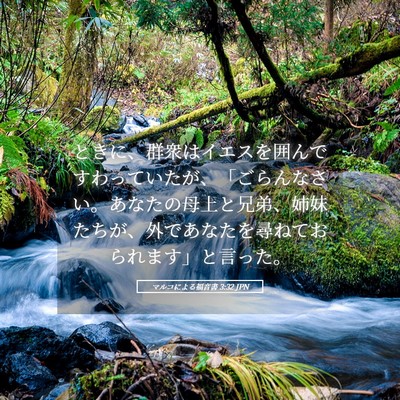 Picture 05 - マルコによる福音書 3:32 JPN - ときに、群衆はイエスを囲んですわ - Bible Verse Picture