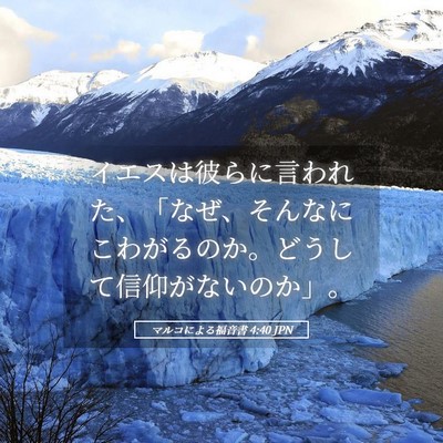Picture 05 - マルコによる福音書 4:40 JPN - イエスは彼らに言われた、「なぜ、 - Bible Verse Picture