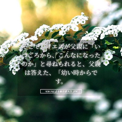 Picture 05 - マルコによる福音書 9:21 JPN - そこで、イエスが父親に「いつごろ - Bible Verse Picture