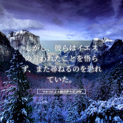 Picture 05 - マルコによる福音書 9:32 JPN - しかし、彼らはイエスの言われたこ - Bible Verse Picture