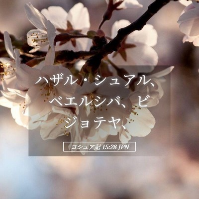 Picture 05 - ヨシュア記 15:28 JPN - ハザル・シュアル、ベエルシバ、ビ - Bible Verse Picture