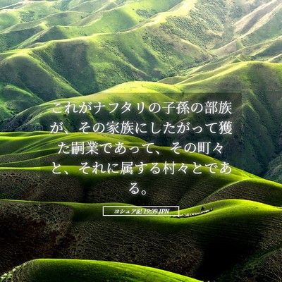 Picture 05 - ヨシュア記 19:39 JPN - これがナフタリの子孫の部族が、そ - Bible Verse Picture