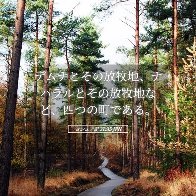 Picture 05 - ヨシュア記 21:35 JPN - デムナとその放牧地、ナハラルとそ - Bible Verse Picture