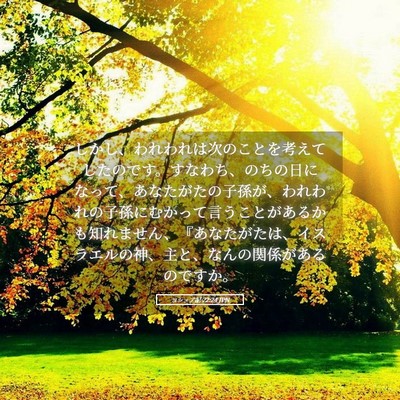 Picture 05 - ヨシュア記 22:24 JPN - しかし、われわれは次のことを考え - Bible Verse Picture
