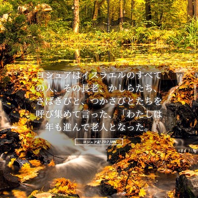 Picture 05 - ヨシュア記 23:2 JPN - ヨシュアはイスラエルのすべての人 - Bible Verse Picture