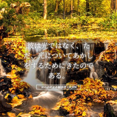 Picture 05 - ヨハネによる福音書 1:8 JPN - 彼は光ではなく、ただ、光について - Bible Verse Picture