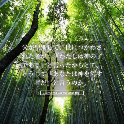 Picture 05 - ヨハネによる福音書 10:36 JPN - 父が聖別して、世につかわされた者 - Bible Verse Picture