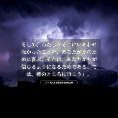 Picture 05 - ヨハネによる福音書 11:15 JPN - そして、わたしがそこにいあわせな - Bible Verse Picture