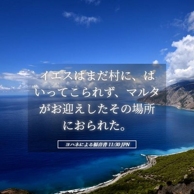 Picture 05 - ヨハネによる福音書 11:30 JPN - イエスはまだ村に、はいってこられ - Bible Verse Picture