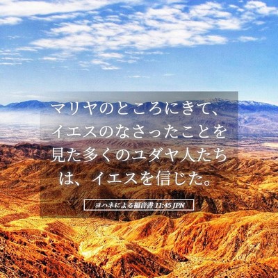 Picture 05 - ヨハネによる福音書 11:45 JPN - マリヤのところにきて、イエスのな - Bible Verse Picture