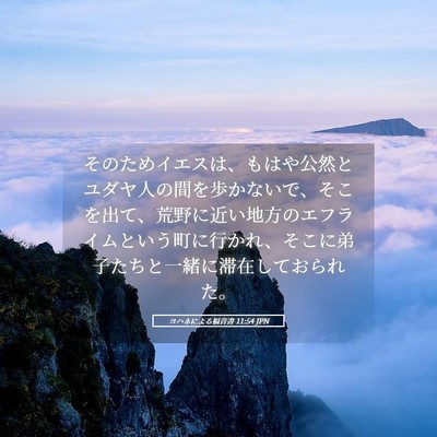 Picture 05 - ヨハネによる福音書 11:54 JPN - そのためイエスは、もはや公然とユ - Bible Verse Picture
