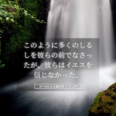 Picture 05 - ヨハネによる福音書 12:37 JPN - このように多くのしるしを彼らの前 - Bible Verse Picture