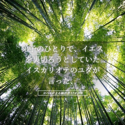 Picture 05 - ヨハネによる福音書 12:4 JPN - 弟子のひとりで、イエスを裏切ろう - Bible Verse Picture