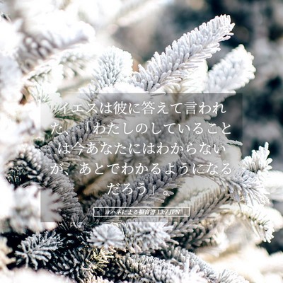 Picture 05 - ヨハネによる福音書 13:7 JPN - イエスは彼に答えて言われた、「わ - Bible Verse Picture