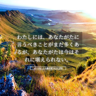 Picture 05 - ヨハネによる福音書 16:12 JPN - わたしには、あなたがたに言うべき - Bible Verse Picture