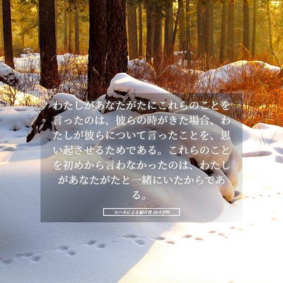 Picture 05 - ヨハネによる福音書 16:4 JPN - わたしがあなたがたにこれらのこと - Bible Verse Picture