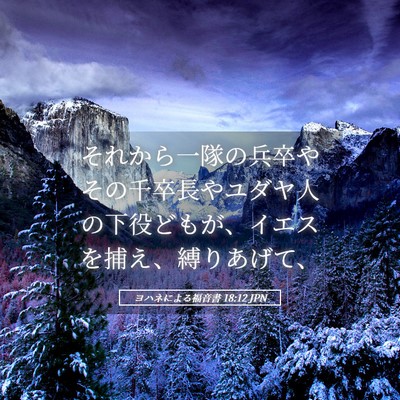 Picture 05 - ヨハネによる福音書 18:12 JPN - それから一隊の兵卒やその千卒長や - Bible Verse Picture