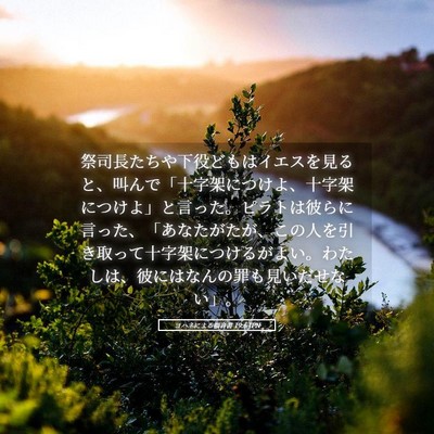 Picture 05 - ヨハネによる福音書 19:6 JPN - 祭司長たちや下役どもはイエスを見 - Bible Verse Picture