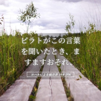 Picture 05 - ヨハネによる福音書 19:8 JPN - ピラトがこの言葉を聞いたとき、ま - Bible Verse Picture
