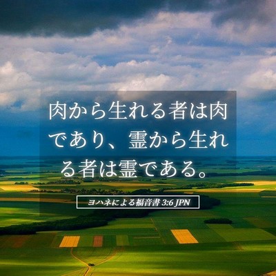 Picture 05 - ヨハネによる福音書 3:6 JPN - 肉から生れる者は肉であり、霊から - Bible Verse Picture