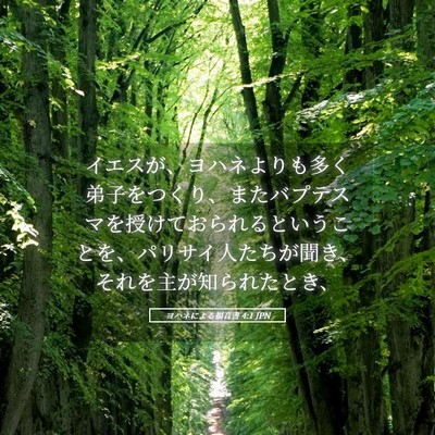 Picture 05 - ヨハネによる福音書 4:1 JPN - イエスが、ヨハネよりも多く弟子を - Bible Verse Picture
