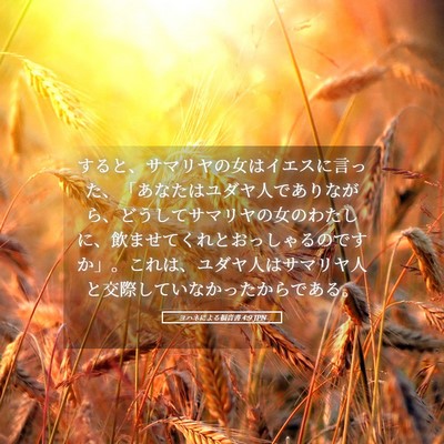 Picture 05 - ヨハネによる福音書 4:9 JPN - すると、サマリヤの女はイエスに言 - Bible Verse Picture