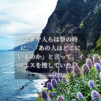 Picture 05 - ヨハネによる福音書 7:11 JPN - ユダヤ人らは祭の時に、「あの人は - Bible Verse Picture