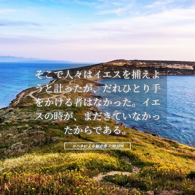 Picture 05 - ヨハネによる福音書 7:30 JPN - そこで人々はイエスを捕えようと計 - Bible Verse Picture
