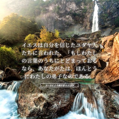 Picture 05 - ヨハネによる福音書 8:31 JPN - イエスは自分を信じたユダヤ人たち - Bible Verse Picture