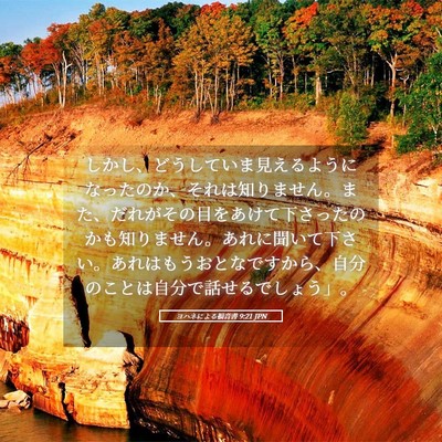 Picture 05 - ヨハネによる福音書 9:21 JPN - しかし、どうしていま見えるように - Bible Verse Picture