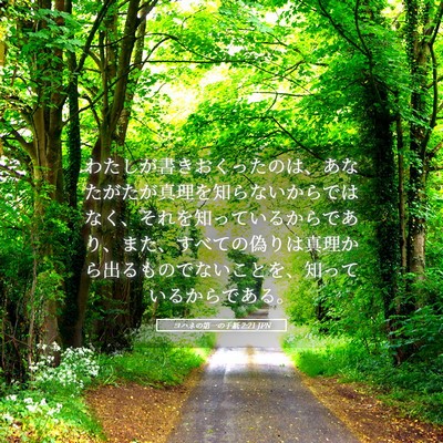 Picture 05 - ヨハネの第一の手紙 2:21 JPN - わたしが書きおくったのは、あなた - Bible Verse Picture