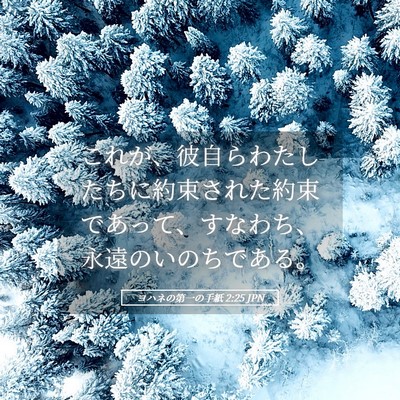 Picture 05 - ヨハネの第一の手紙 2:25 JPN - これが、彼自らわたしたちに約束さ - Bible Verse Picture