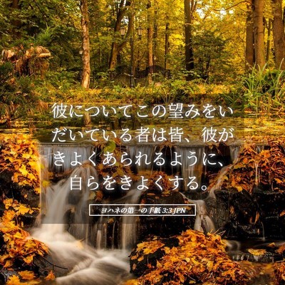 Picture 05 - ヨハネの第一の手紙 3:3 JPN - 彼についてこの望みをいだいている - Bible Verse Picture